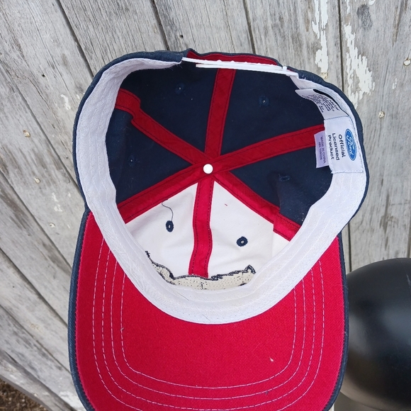 Ford Mustang Red White and Blue Patriotic American Flag Hat Baseball Cap - Picture 7 of 9